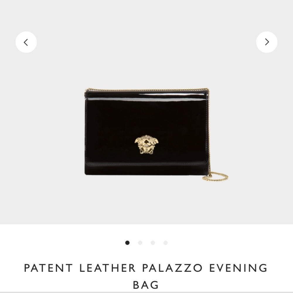 PATENT LEATHER PALAZZO EVENING BAG